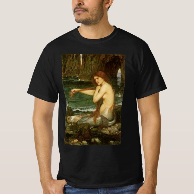 Camiseta Sirena de John William Waterhouse (Anverso)