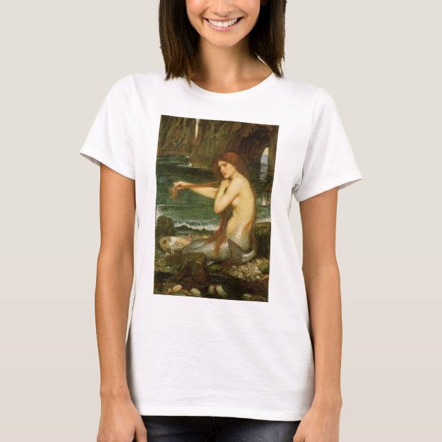Camiseta Sirena de John William Waterhouse (Anverso)