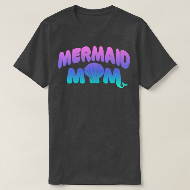 Camiseta Sirena de la sirena mamá Fantasy Birday Sea Creatu (Diseño del anverso)