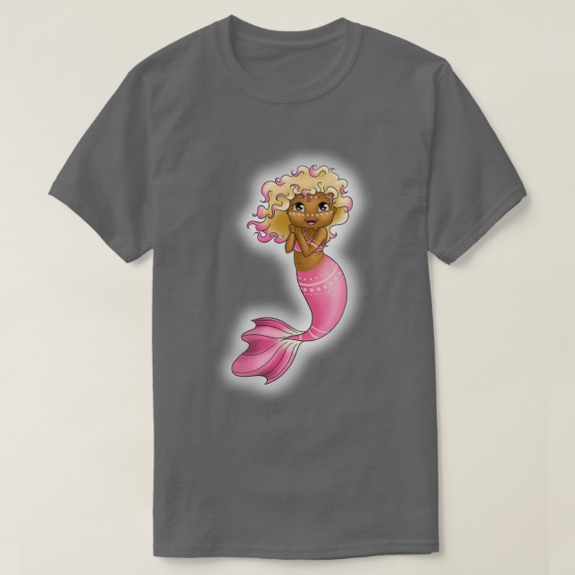 Camiseta Sirena de lago rosa (Diseño del anverso)