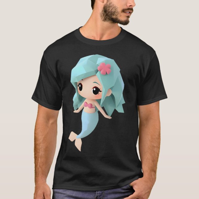 Camiseta Sirena de Origami (Anverso)