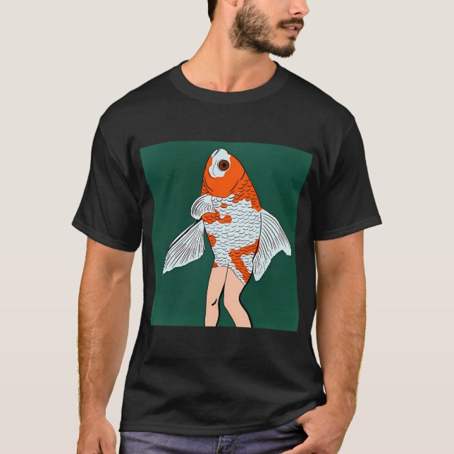 Camiseta Sirena de pez dorado (Anverso)