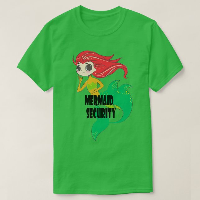 Camiseta Sirena de seguridad de sirena Birthdaygraciosa sir (Diseño del anverso)