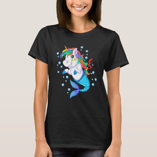 Camiseta Sirena de unicornio (Anverso)