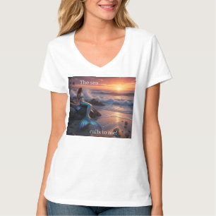 Camiseta Sirena en el amanecer - El mar me llama -