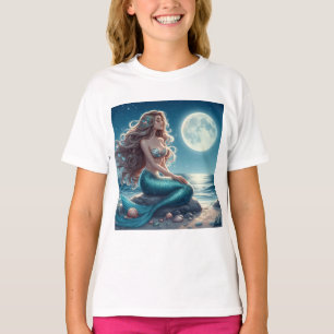 Camiseta Sirena en la playa por la noche
