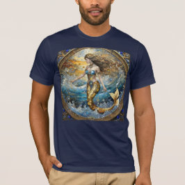 Camiseta Sirena en las olas del océano