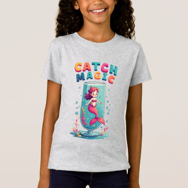 Camiseta Sirena en un vaso de agua (Anverso)
