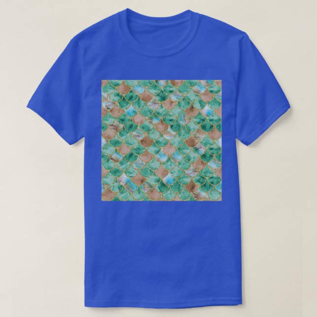 Camiseta Sirena Escala Cuello Gator Brown Green Mermaid Sca (Diseño del anverso)