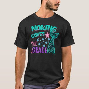 Camiseta Sirena Fabricando Ondas En Segundo Grado Chicas Cu