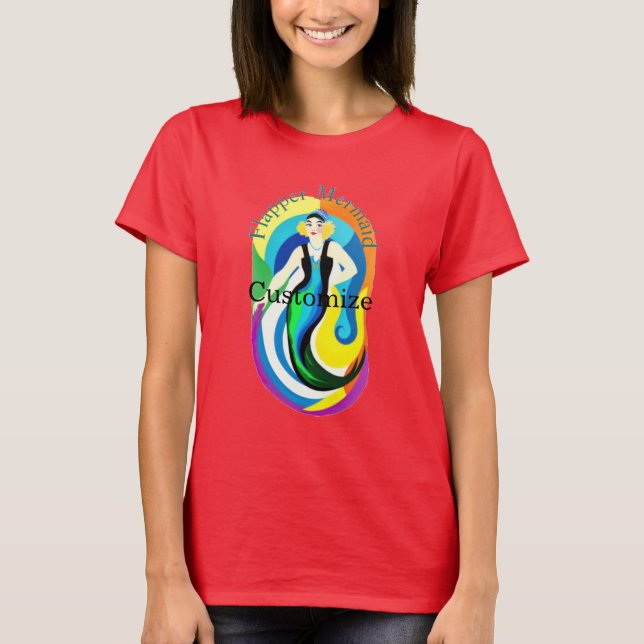 Camiseta Sirena Flapper Colorida Thunder_Cove (Anverso)