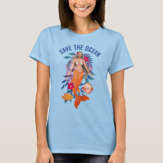 Camiseta Sirena guerrera - Salven el océano