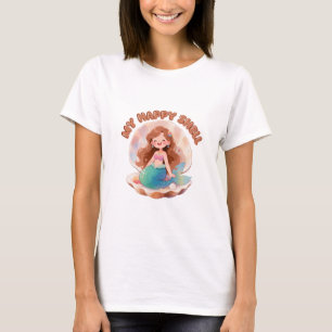 Camiseta Sirena Linda Cita de Mi Caparazón Feliz Estética P