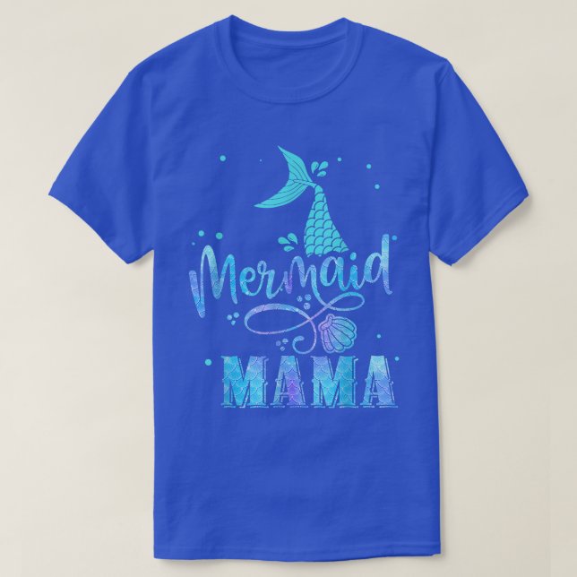 Camiseta Sirena Mamá Divertida Mujeres Familia Fiesta Squ (Diseño del anverso)