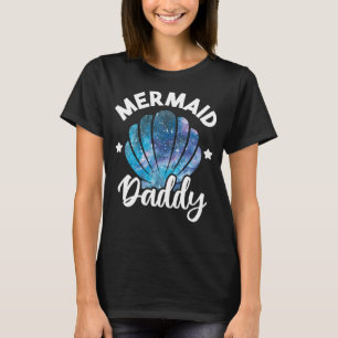 Camiseta Sirena Papi Seashell Familia Escuadrón de Sirenas