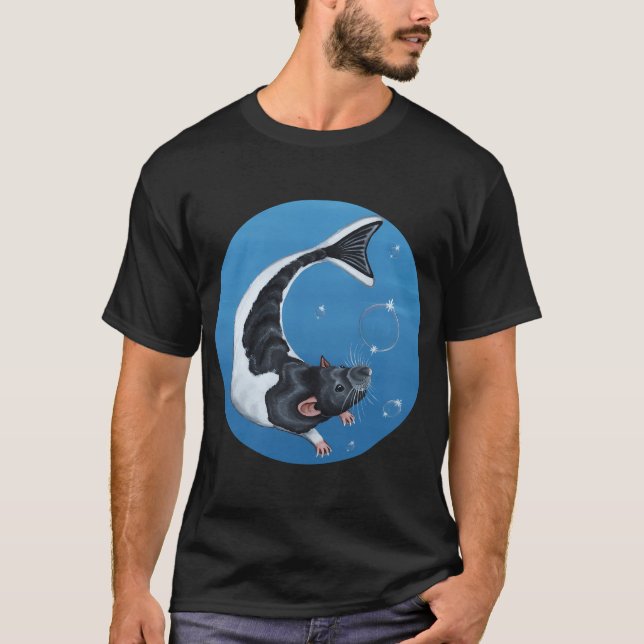 Camiseta Sirena Rata con Burbujas (Anverso)
