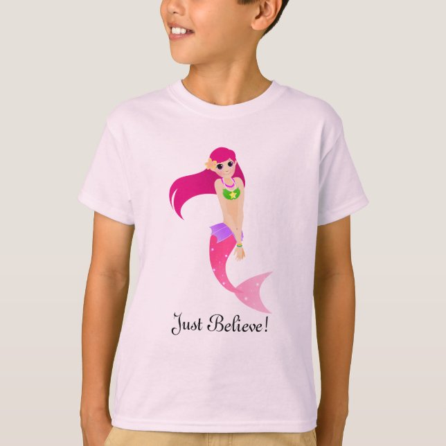 Camiseta Sirena rosada (Anverso)