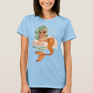 Camiseta Sirena salada pero dulce sirena: juguetonas túnica