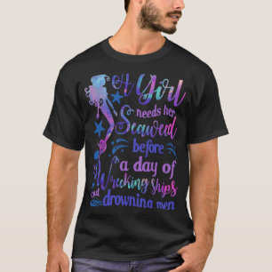 Camiseta Sirena Una Chica Necesita Su Ariel De Algas Para M