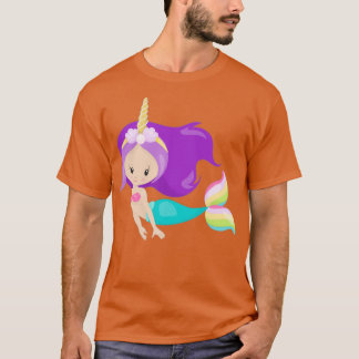 Camiseta Sirena unicornio cuchara de sirena morada