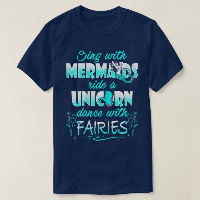 Camiseta Sirena, Unicornio y Fe (Diseño del anverso)