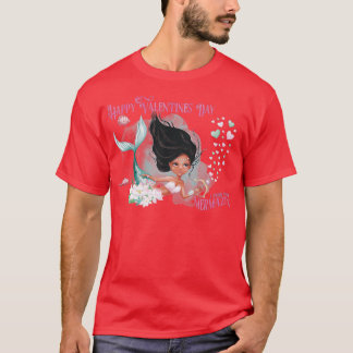 Camiseta Sirena Valentine Feliz Día de San Valentín