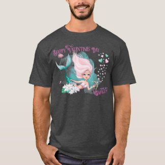 Camiseta Sirena Valentine Feliz Día de San Valentín