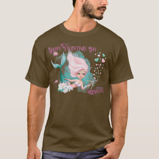 Camiseta Sirena Valentine Feliz Día de San Valentín