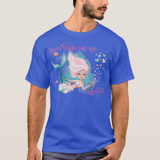 Camiseta Sirena Valentine Feliz Día de San Valentín