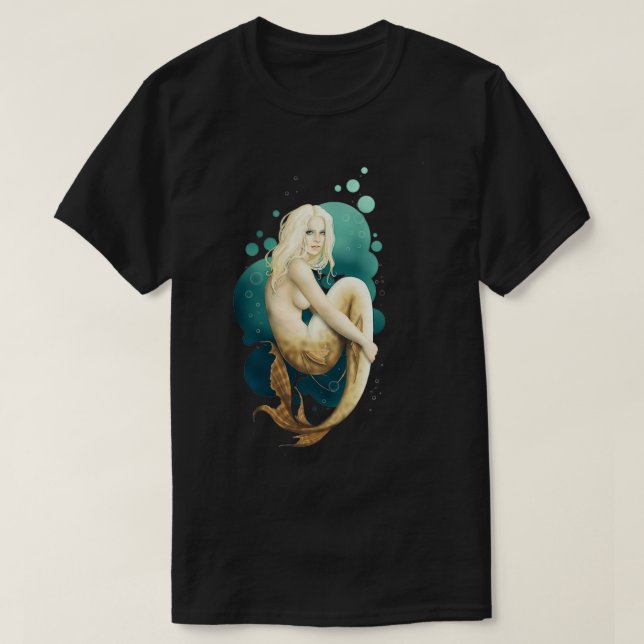 Camiseta Sirena verde marina (Diseño del anverso)