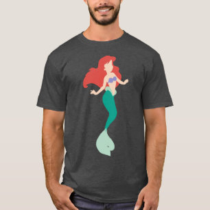 Camiseta sirena vintage amiga pelo rojo