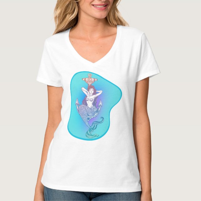 Camiseta Sirena y ancla (Anverso)