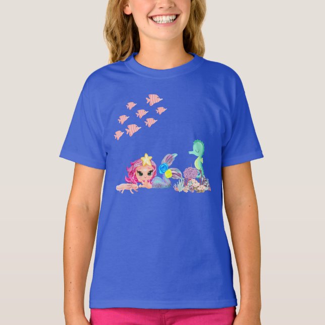 Camiseta Sirena y Axolotl (Anverso)