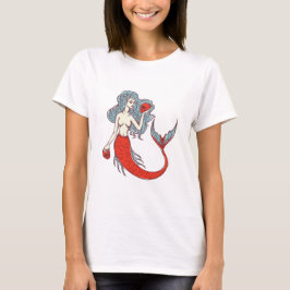 Camiseta Sirena y cráneos