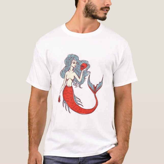 Camiseta Sirena y cráneos (Anverso)