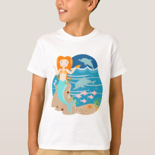 Camiseta Sirena y delfines en la fiesta de cumpleaños del 