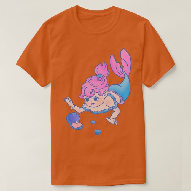 Camiseta Sirena y perlas (Diseño del anverso)