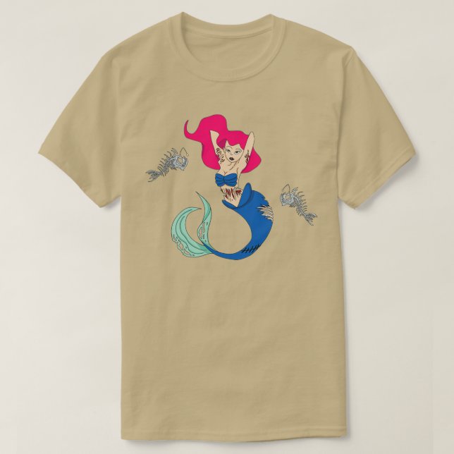 Camiseta Sirena zombie (Diseño del anverso)
