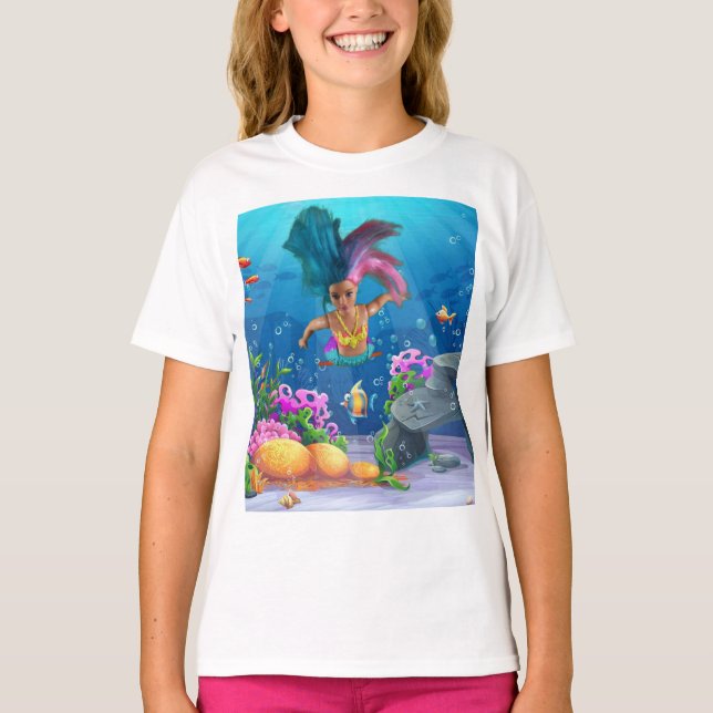 Camiseta Sirenas divirtiéndose. (Anverso)