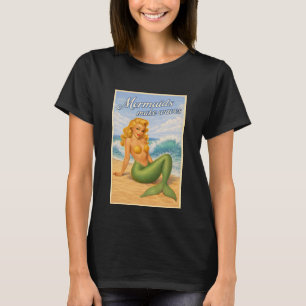 Camiseta Sirenas Hacen Olas Pin-Up Retro   Playa Costera