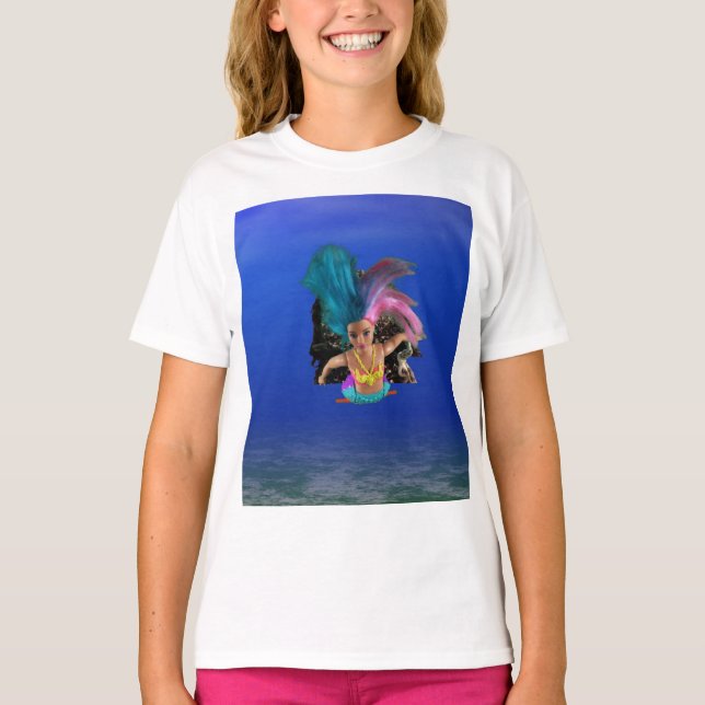 Camiseta Sirenas salvando las langostas. (Anverso)
