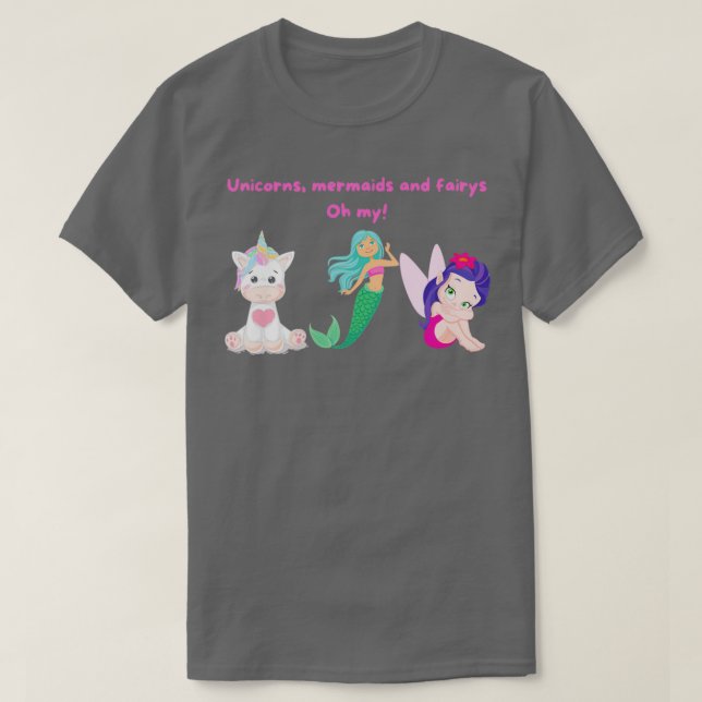 Camiseta Sirenas y hadas de Unicornio (Diseño del anverso)