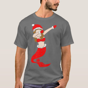 Camiseta Sirenita de Dabbing Santa Navidades