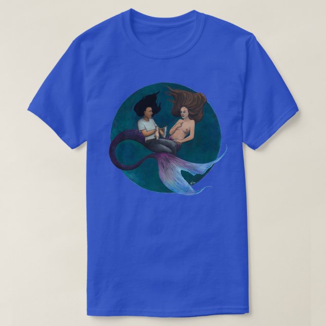 Camiseta Sirenita de la lengua francesa del Rótulo (Diseño del anverso)