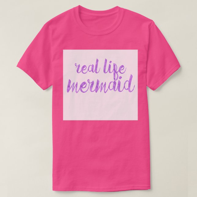 Camiseta Sirenita de la vida real en morado (Diseño del anverso)