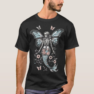 Camiseta Sirenita de Skeleton con mariposa mística