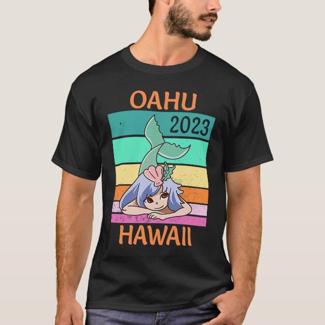 Camiseta Sirenita de vacaciones de Oahu 2023 (Anverso)