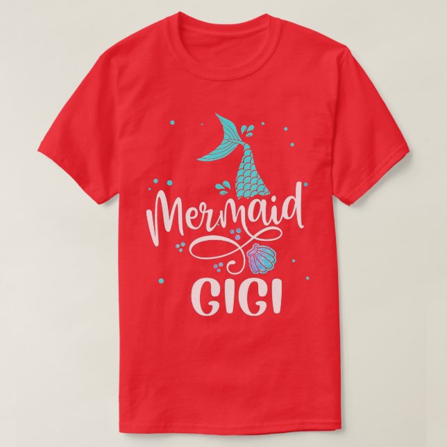 Camiseta Sirenita Gigi Mujeres divertidas Fiesta Squ famili (Diseño del anverso)