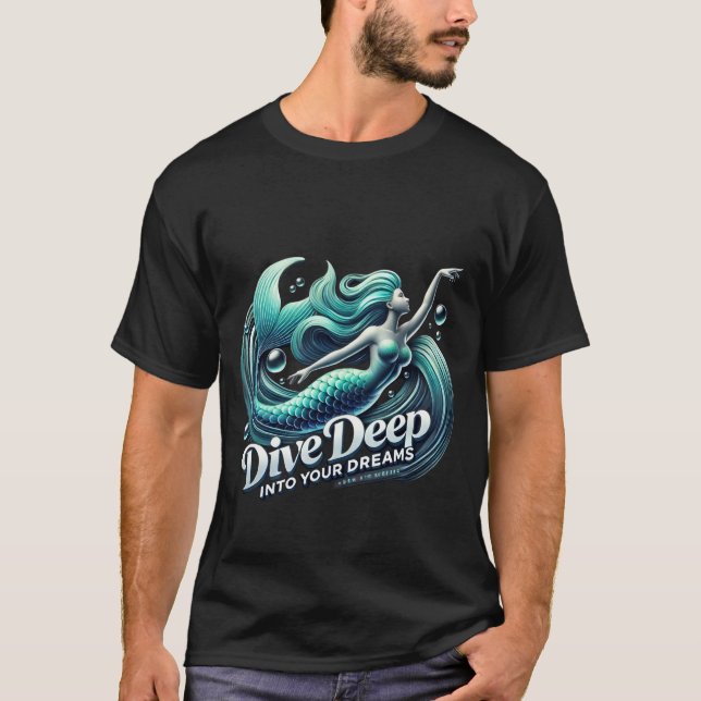 Camiseta Sirenita mística: sumergirse en sueños e imaginaci (Anverso)