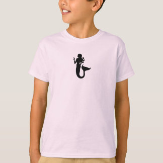 Camiseta Sirenita Ocean Glow_Black-on-Pink